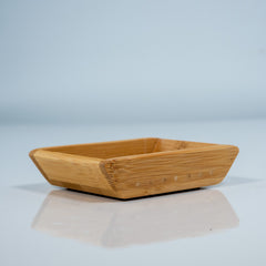 dual layer bamboo soap dish