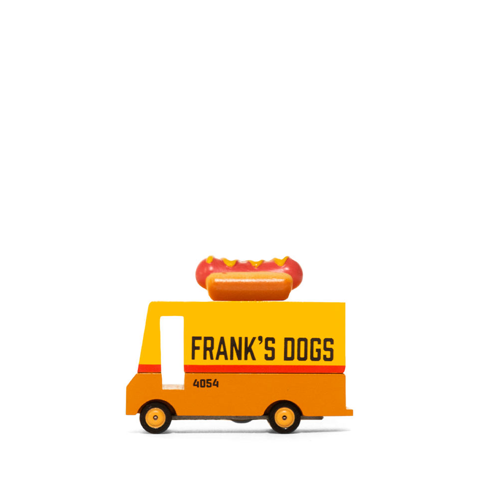 candylab hot dog van - wooden toy car