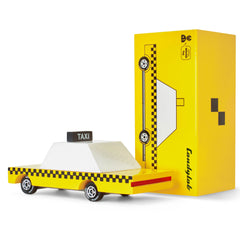 candylab yellow NY taxi - wooden toy car