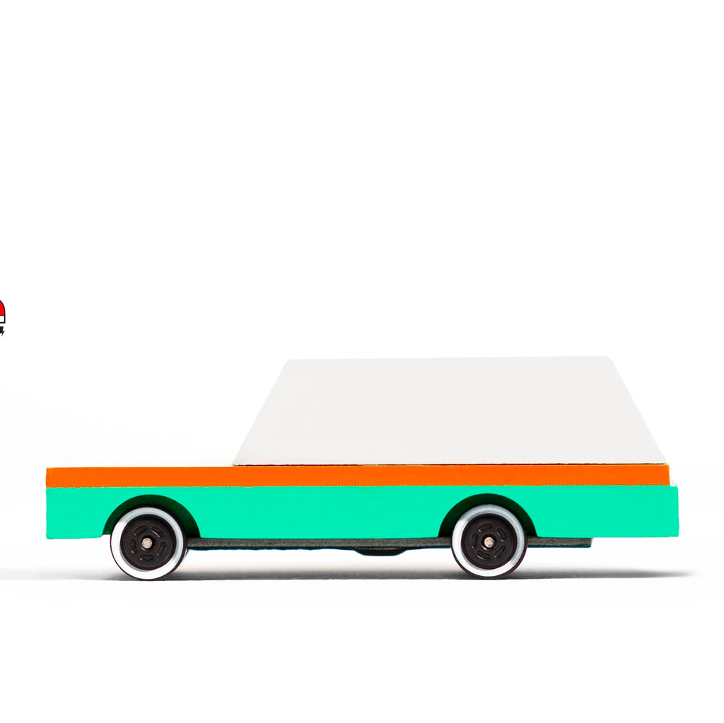 candylab toys teal wagon - wooden toy car