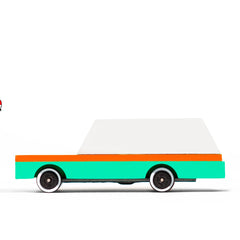 candylab toys teal wagon - wooden toy car