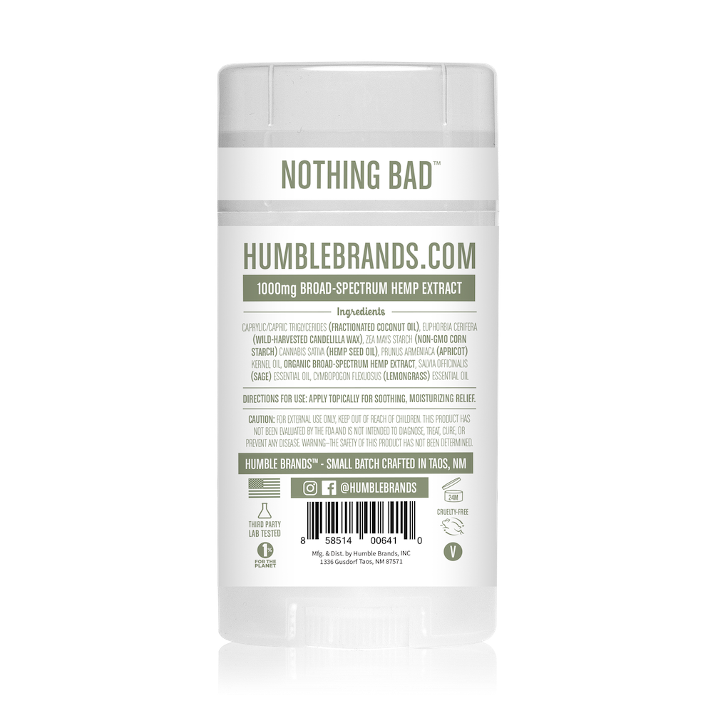 natural CBD comfort bar - lemongrass + sage with hemp extract