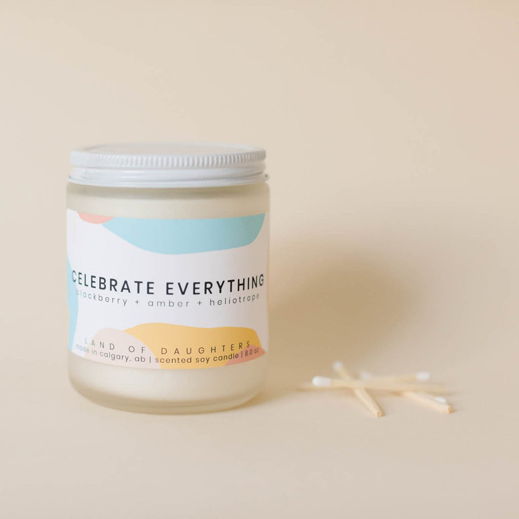 celebrate everything (blackberry + amber + heliotrope) - all natural organic scented candle