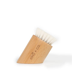 wooden facial dry brush with natural bristles