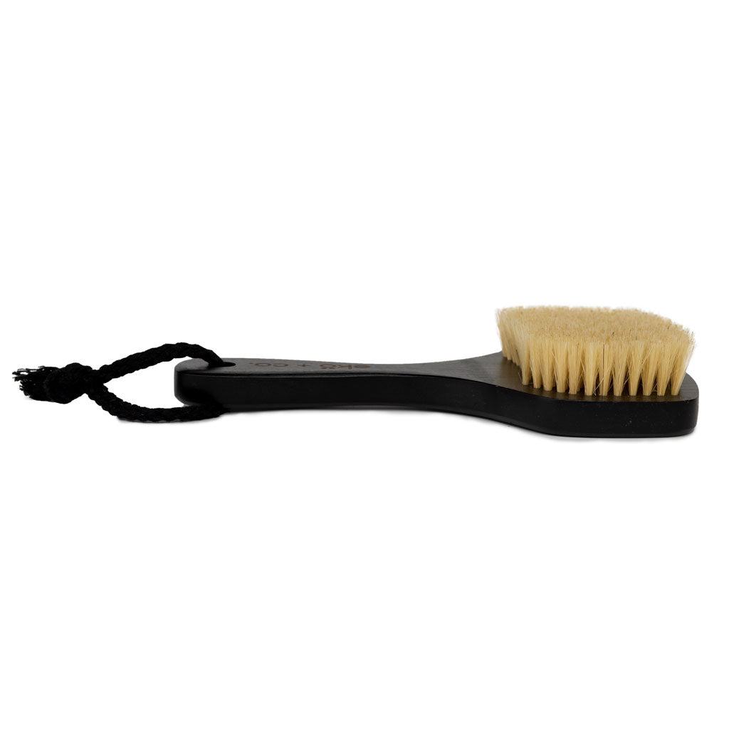 boar bristles dry body brush with handle - dry brushing skin