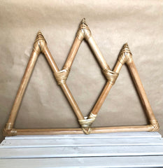 handmade rattan wall art decor - mountain