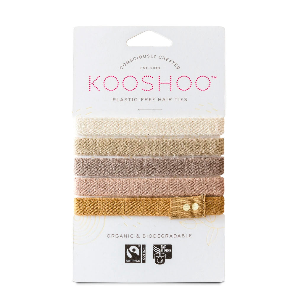 biodegradable plastic-free hair ties | kooshoo