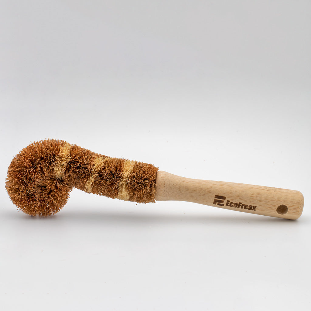 wooden handle bottle brush - coconut bristles | EcoFreax