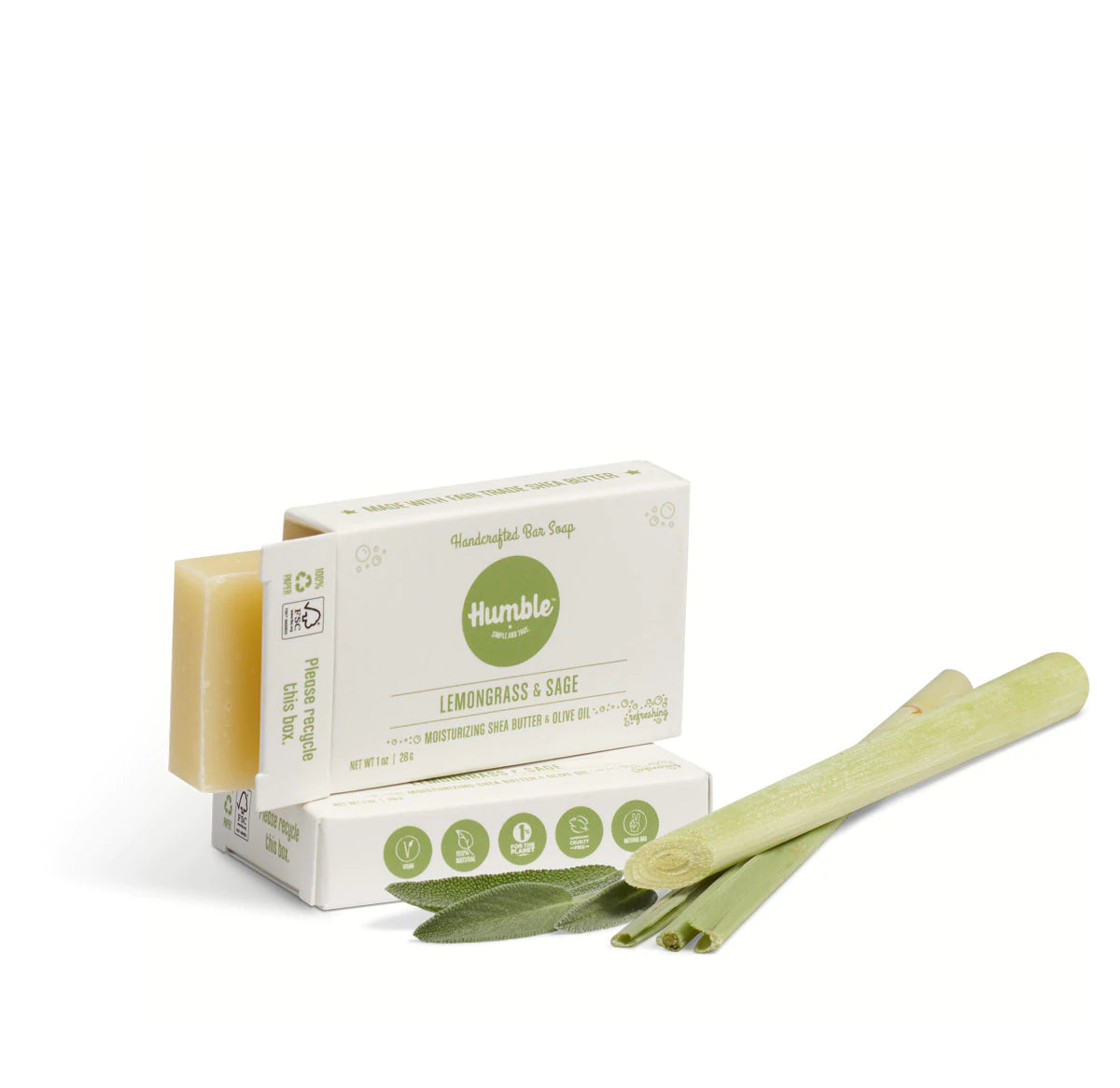 natural soap bar - lemongrass & sage | humble brands