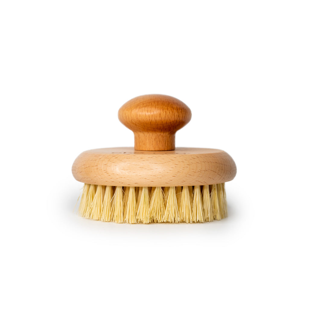 dry skin sisal body brush - round shape