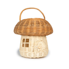 rattan mushroom house basket decor