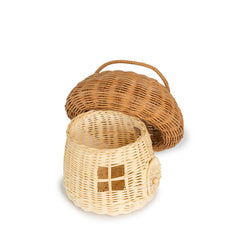 rattan mushroom house basket decor