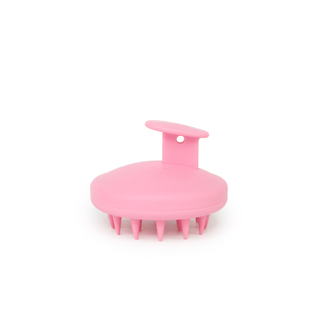 round handheld silicone scalp massager