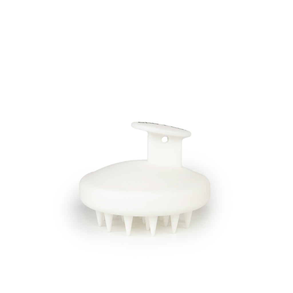 round handheld silicone scalp massager