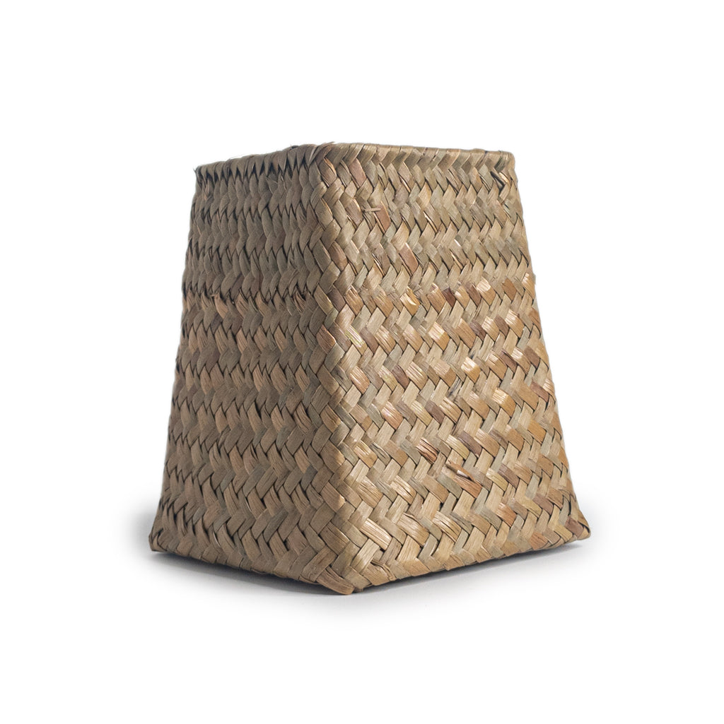 handmade seagrass vase natural wicker small woven basket