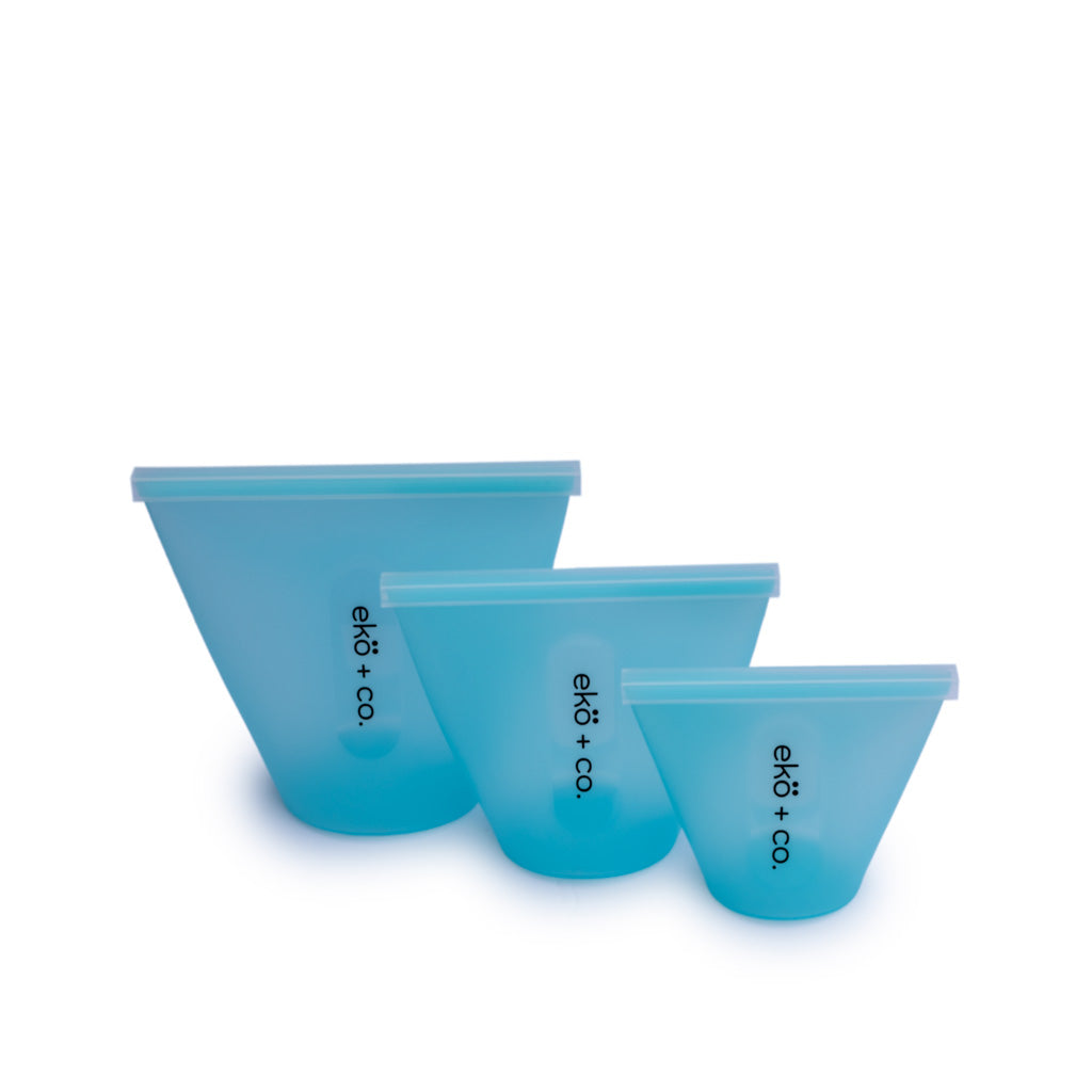 reusable silicone food storage container (3 cups)