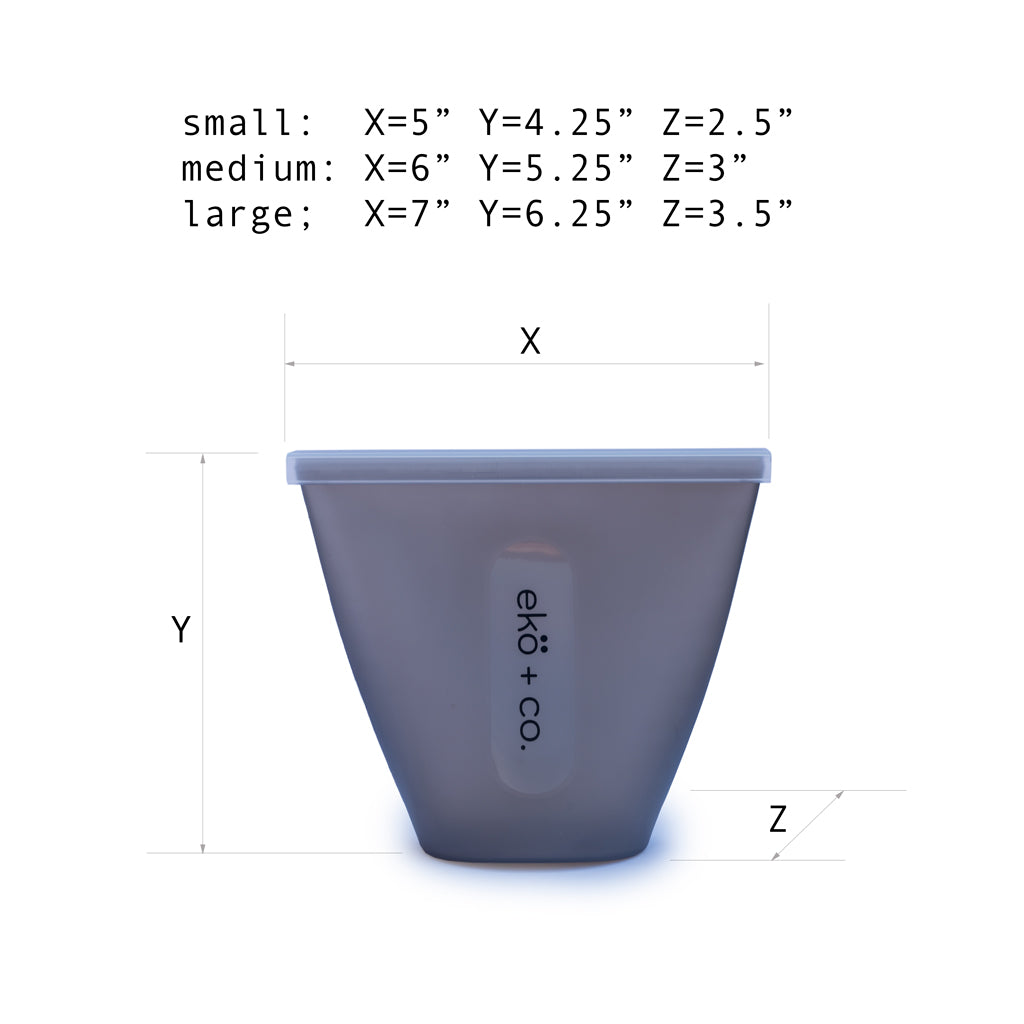 reusable silicone food storage container (3 cups)