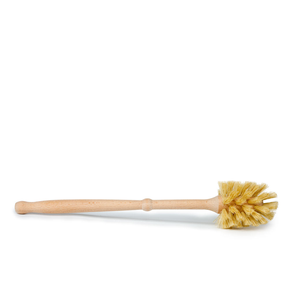 wooden bathroom toilet bowl brush and holder