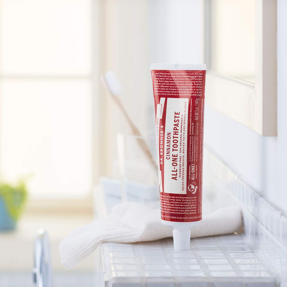 cinnamon vegan natural toothpaste Dr. Bronner's EcoFreax